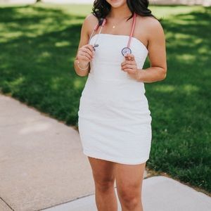 Lulus White Beaded Dress